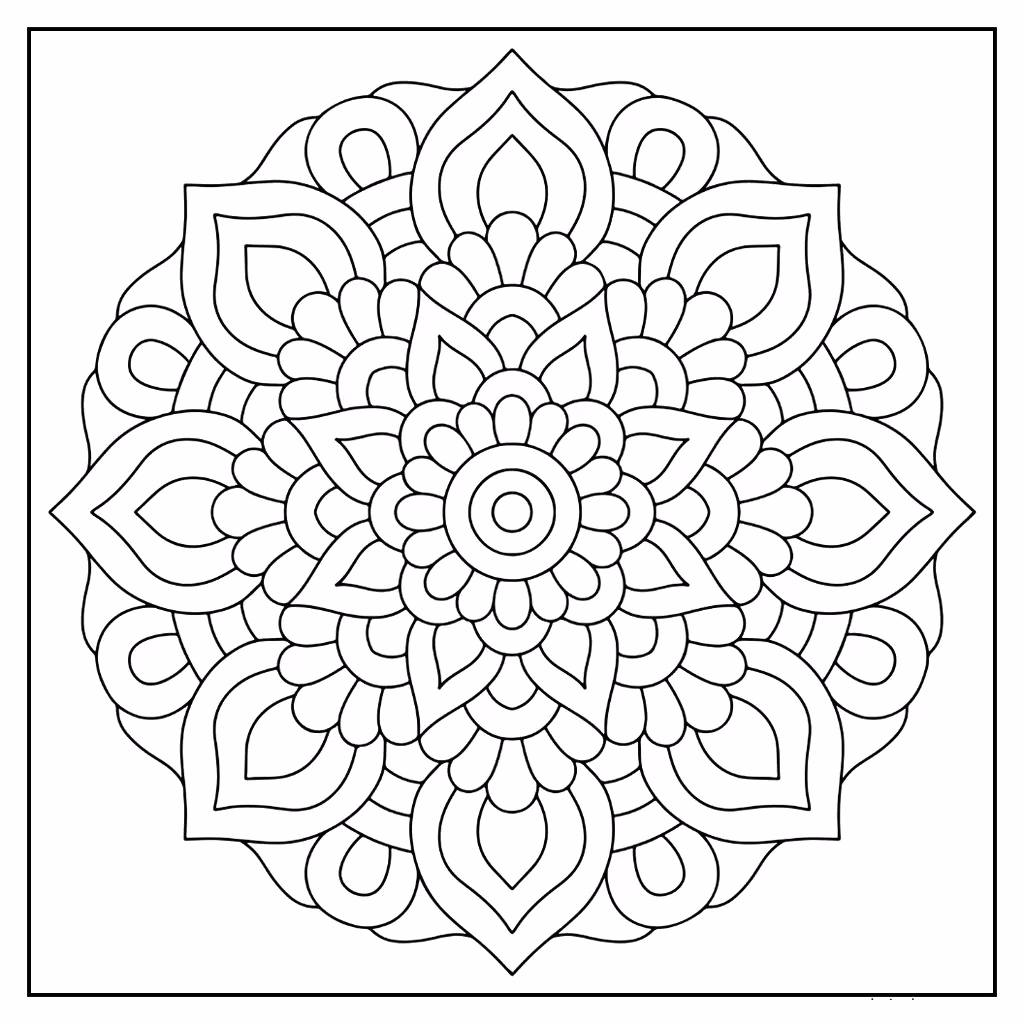 Mandala para colorir — desenho para imprimir