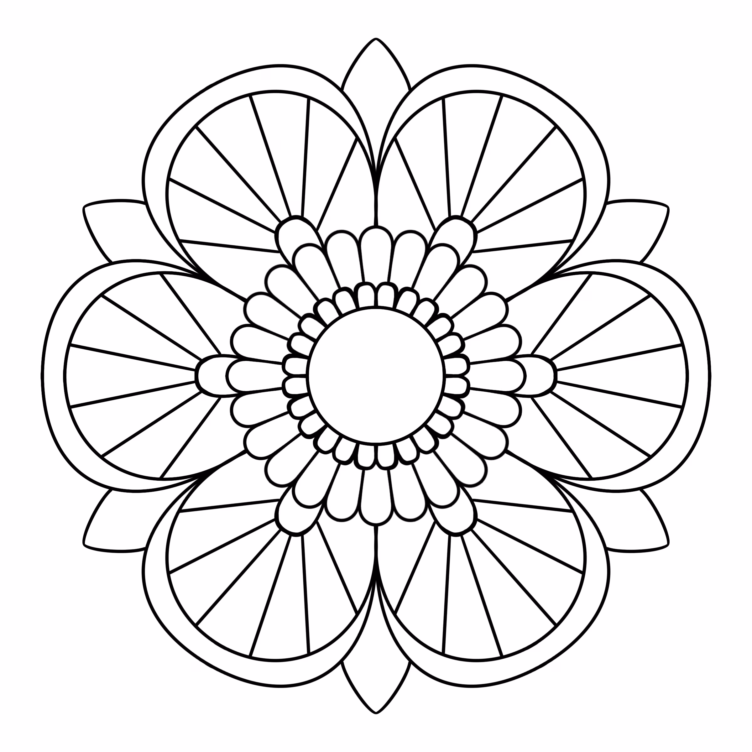 Mandala para colorir — desenho para imprimir
