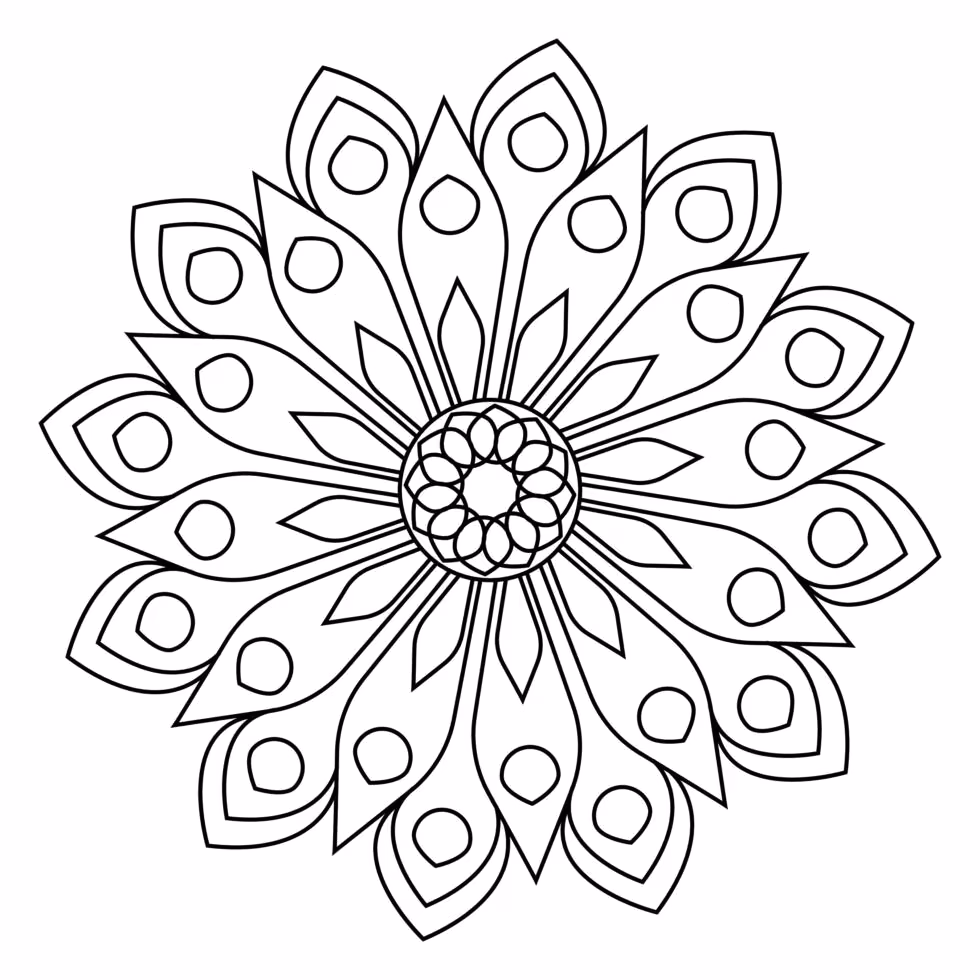 Mandala para colorir — desenho para imprimir