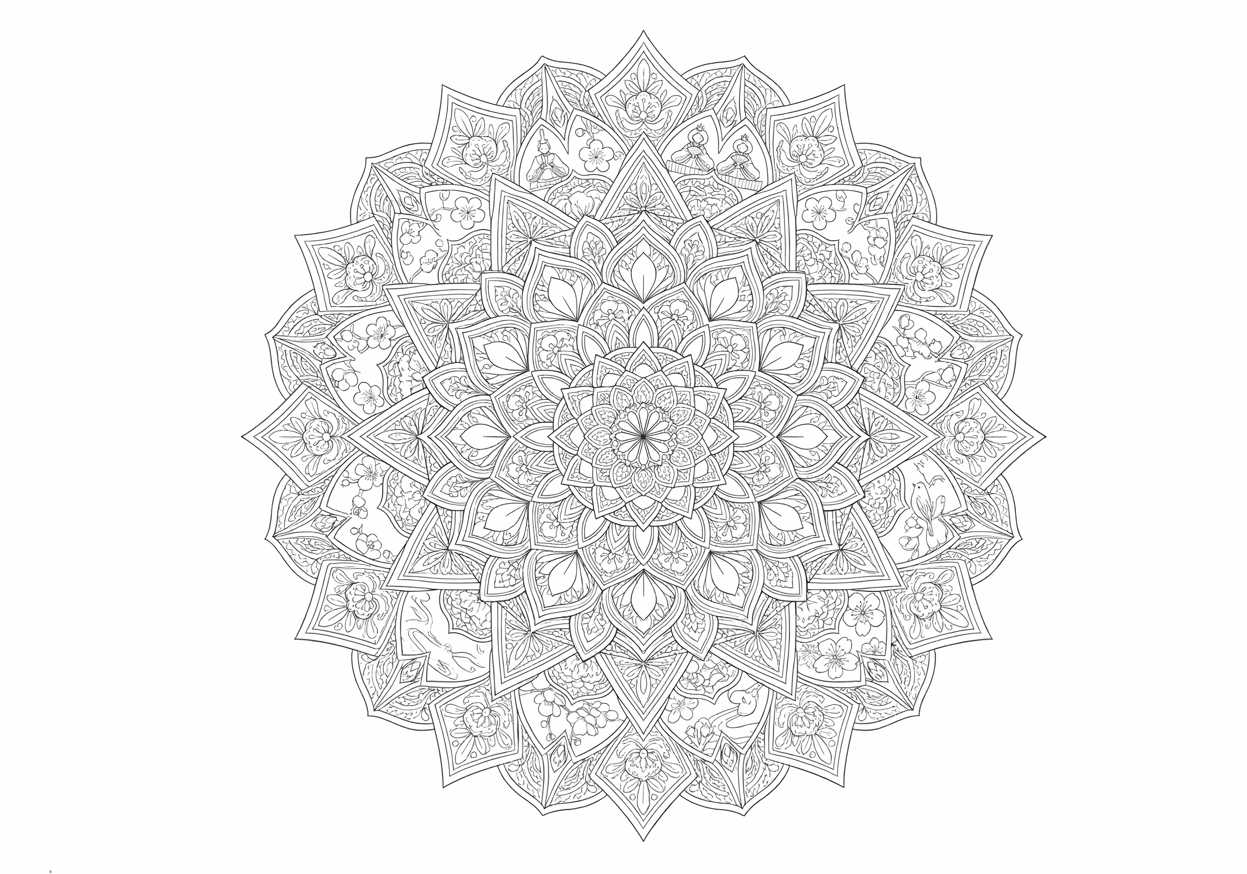 Mandala para colorir — desenho para imprimir
