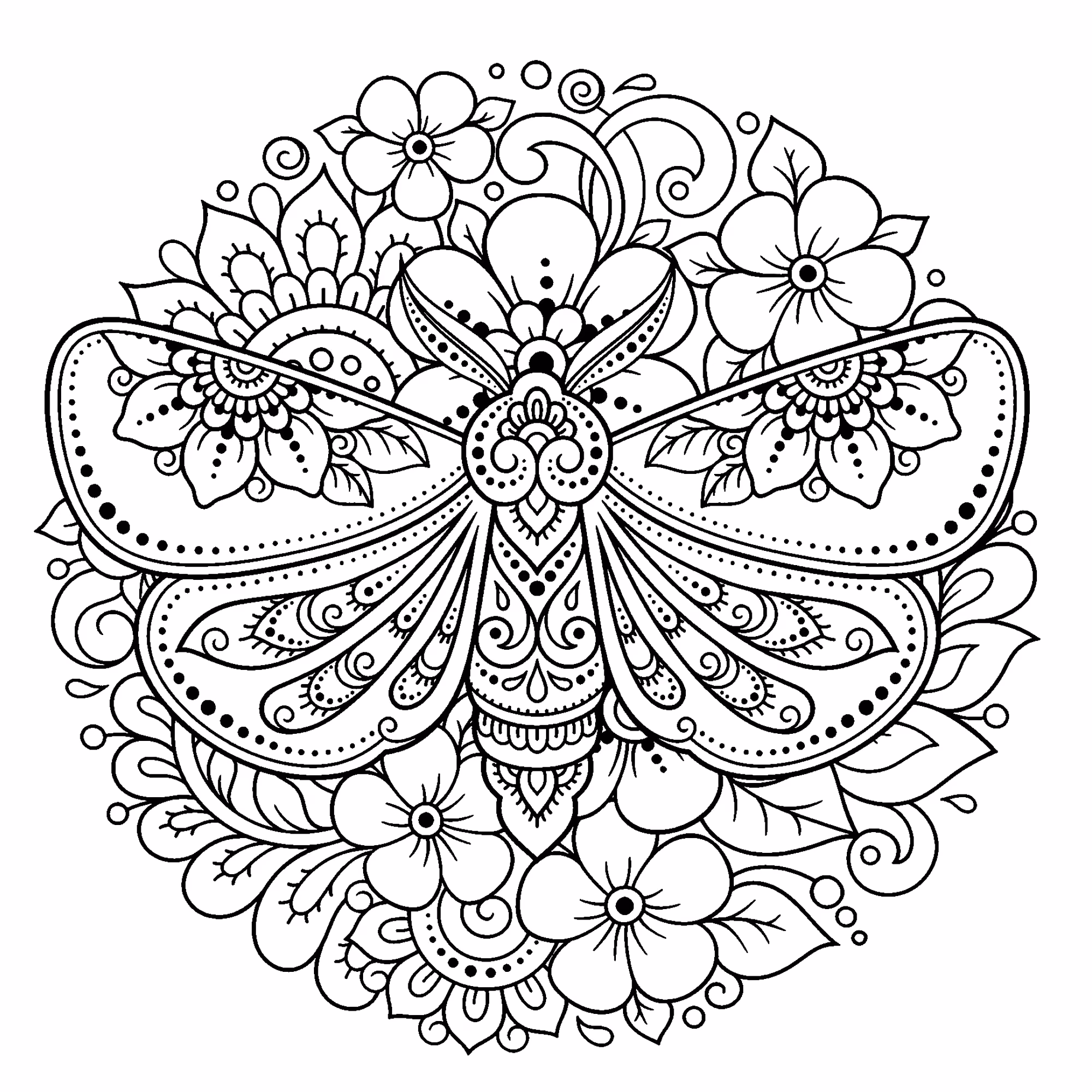 Mandala para colorir — desenho para imprimir