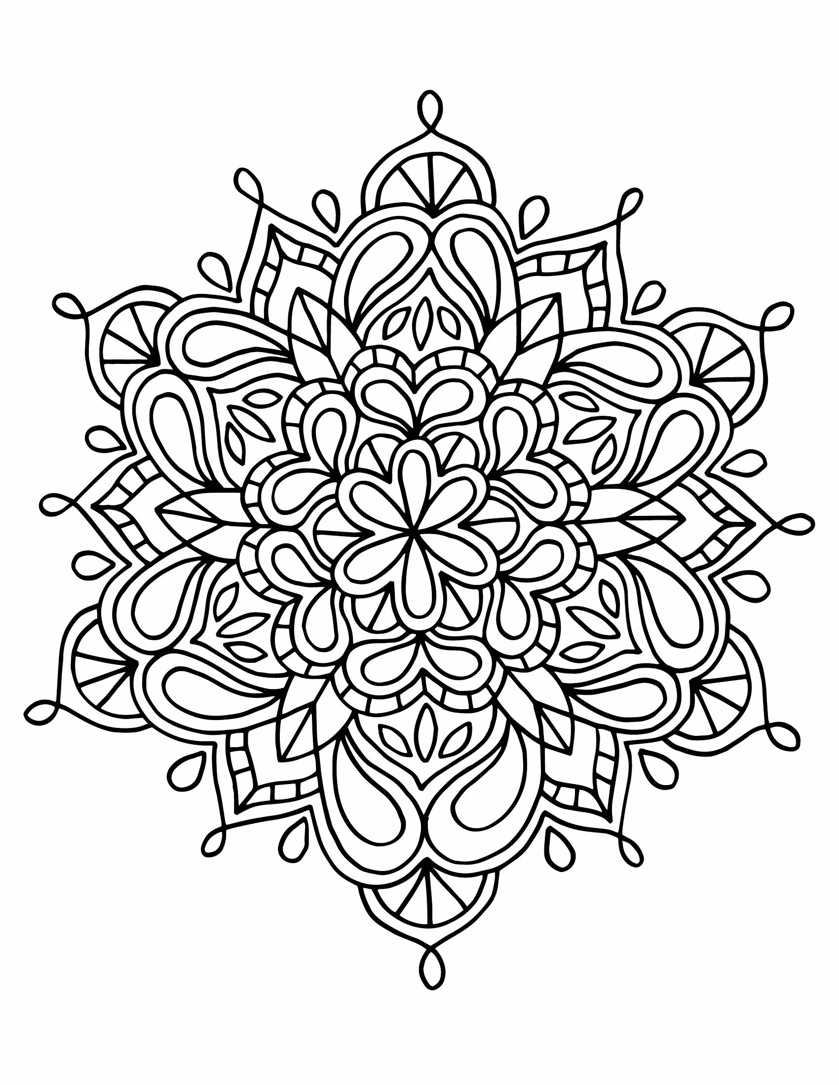 Mandala para colorir — desenho para imprimir