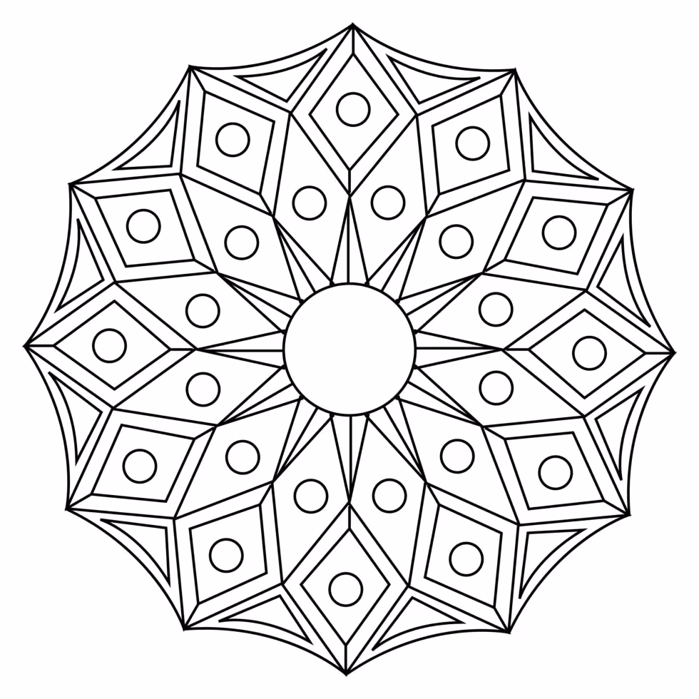 Mandala para colorir — desenho para imprimir