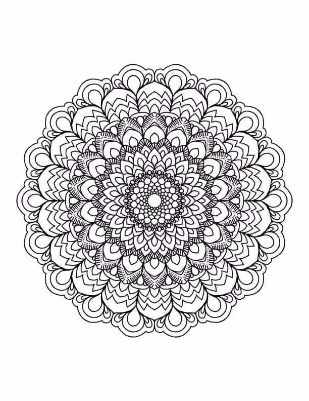 Mandala para colorir — desenho para imprimir