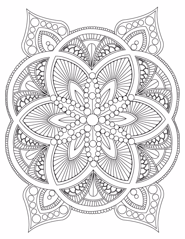 Mandala para colorir — desenho para imprimir