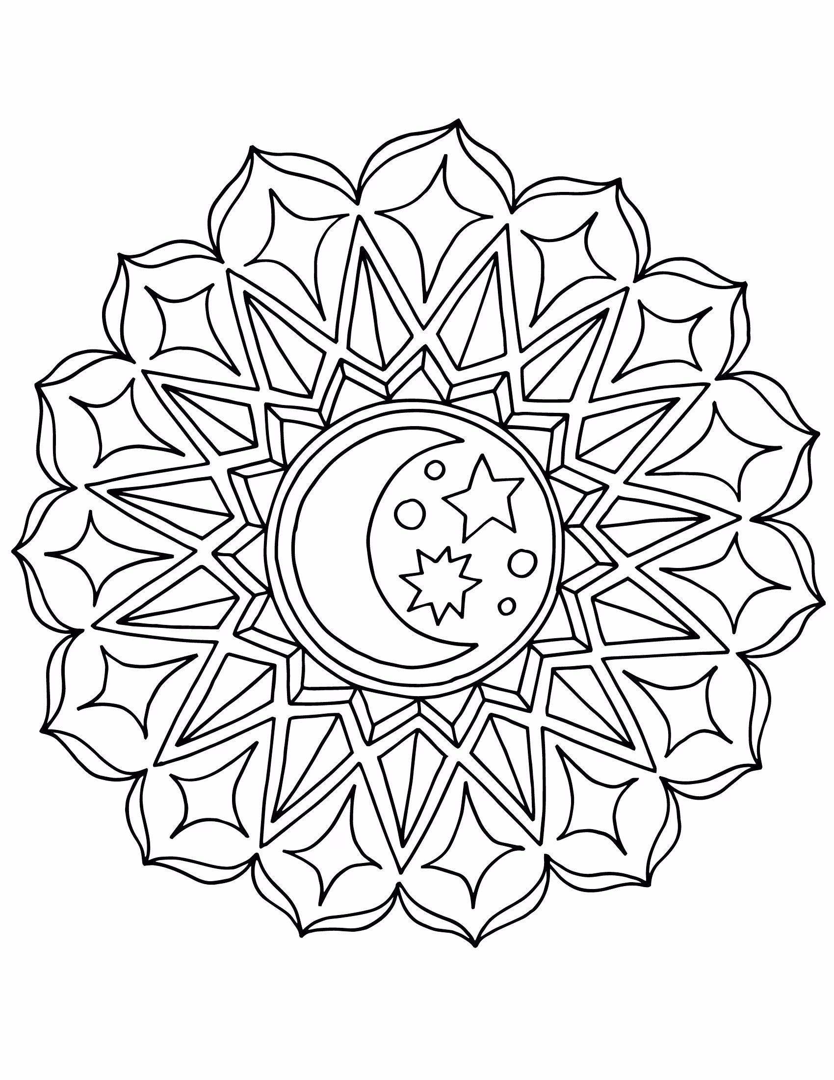 Mandala para colorir — desenho para imprimir