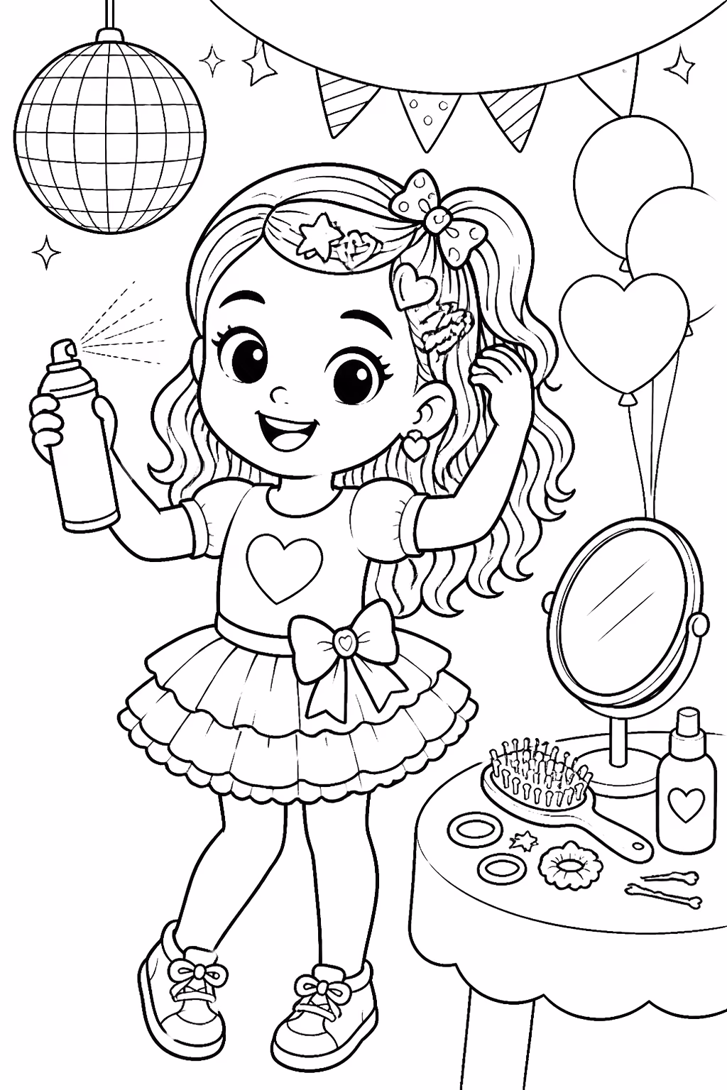 Maquiagem para colorir — desenho para imprimir