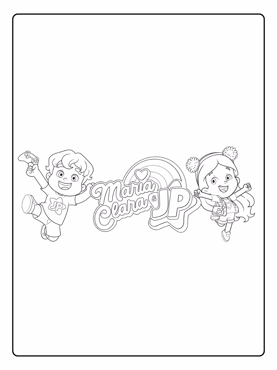 Maria clara e jp para colorir — desenho para imprimir