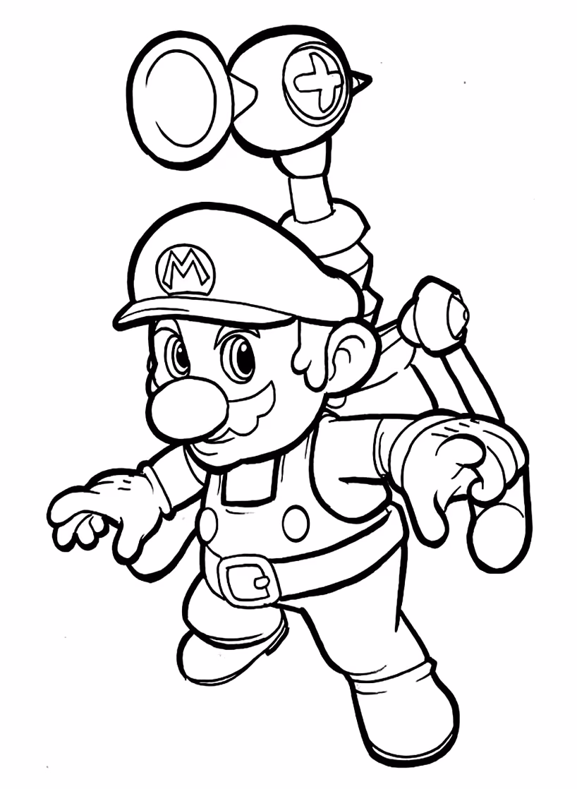 Mario bros para colorir — desenho para imprimir