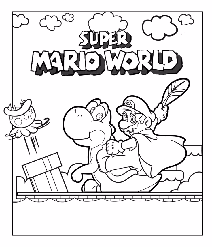 Mario bros para colorir — desenho para imprimir