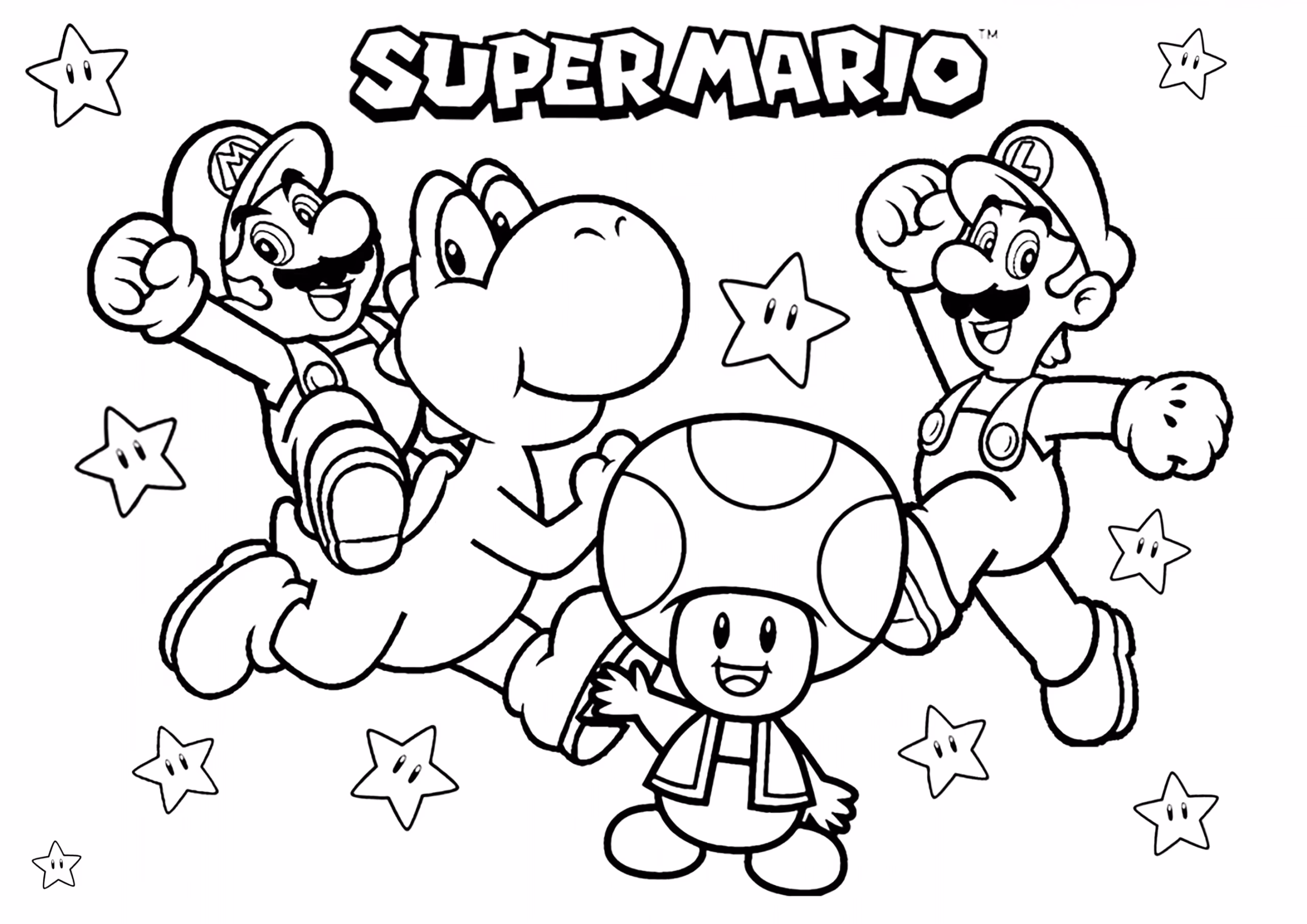 Mario bros para colorir — desenho para imprimir