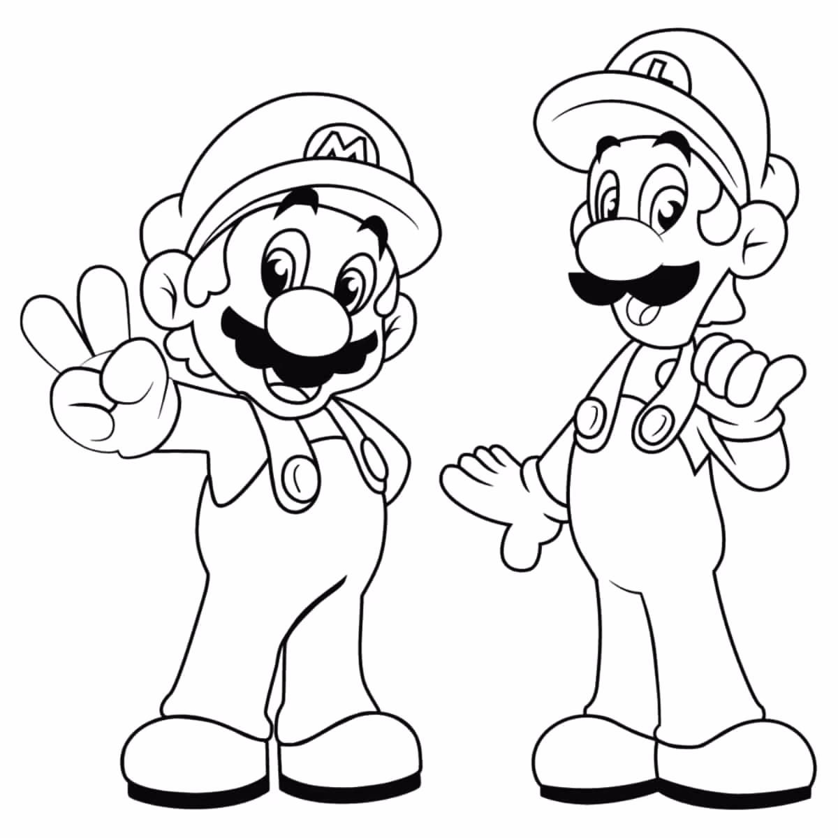 Mario bros para colorir — desenho para imprimir