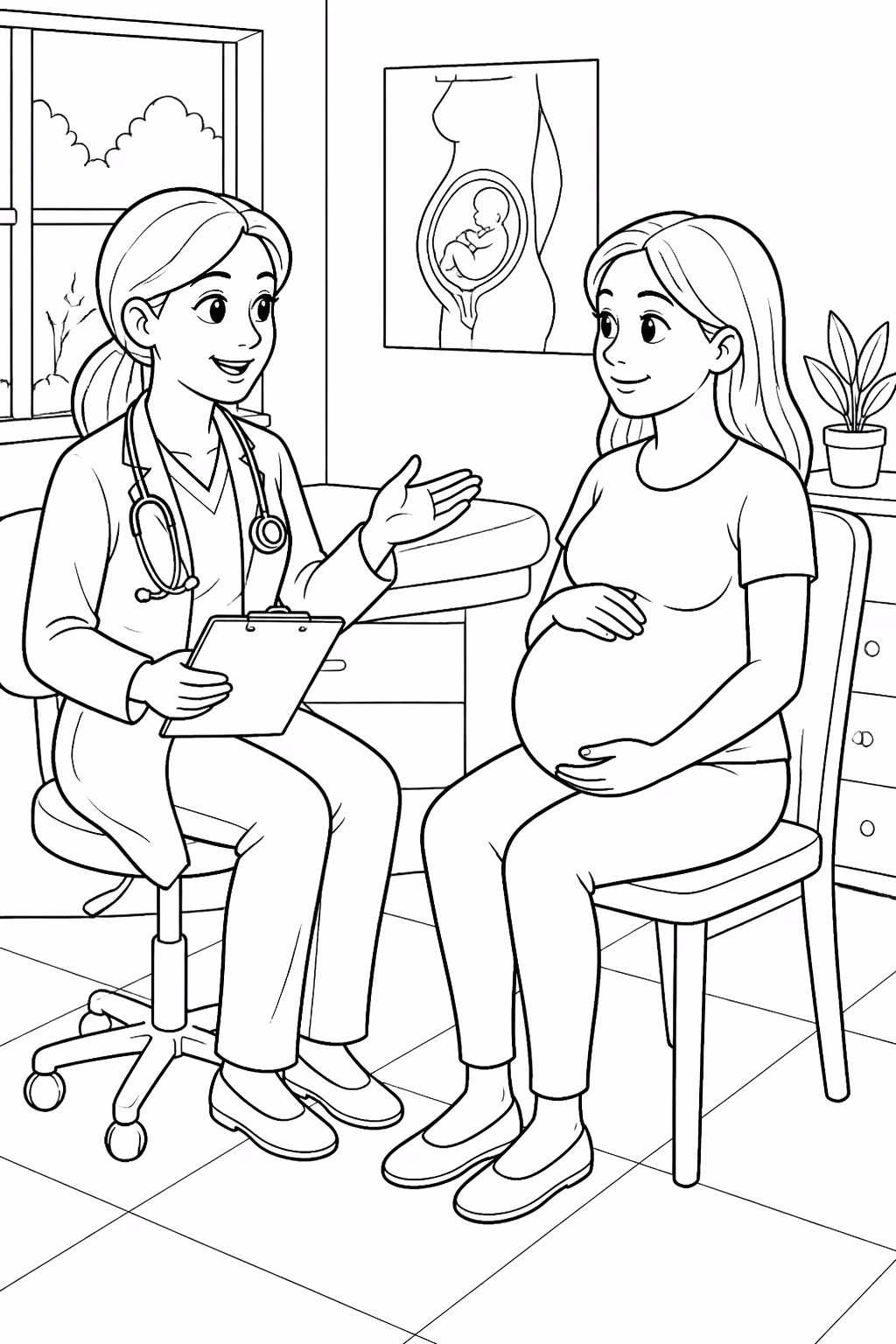Medico para colorir — desenho para imprimir