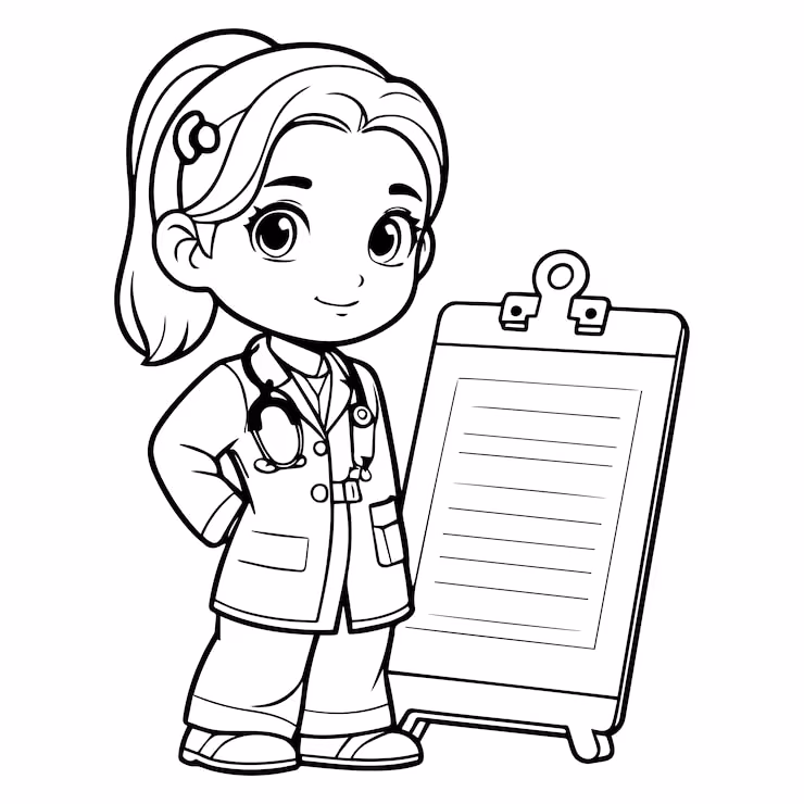 Medico para colorir — desenho para imprimir