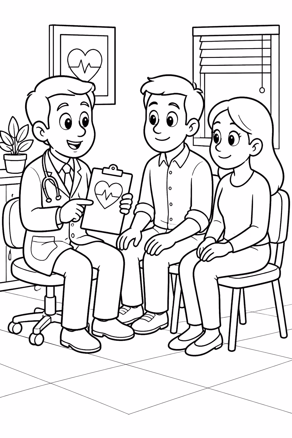 Medico para colorir — desenho para imprimir