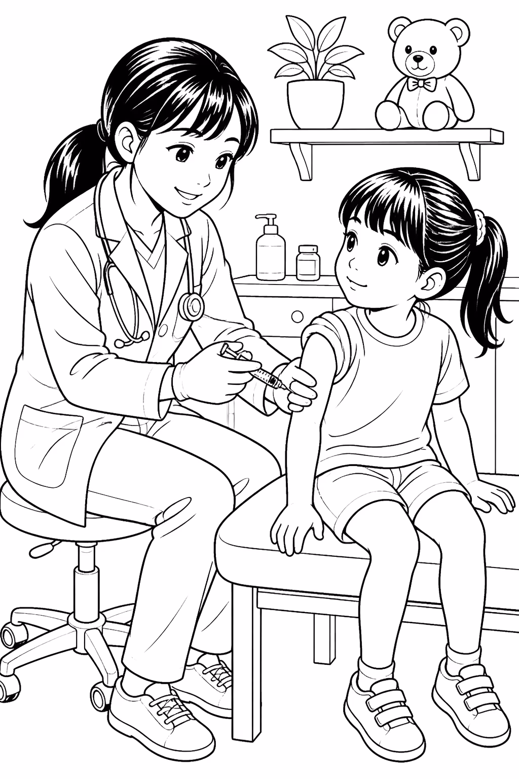 Medico para colorir — desenho para imprimir