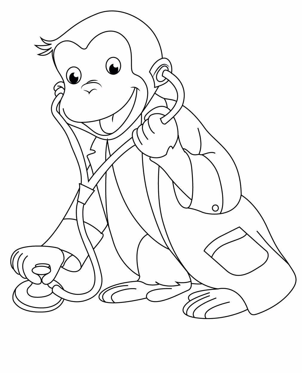 Medico para colorir — desenho para imprimir