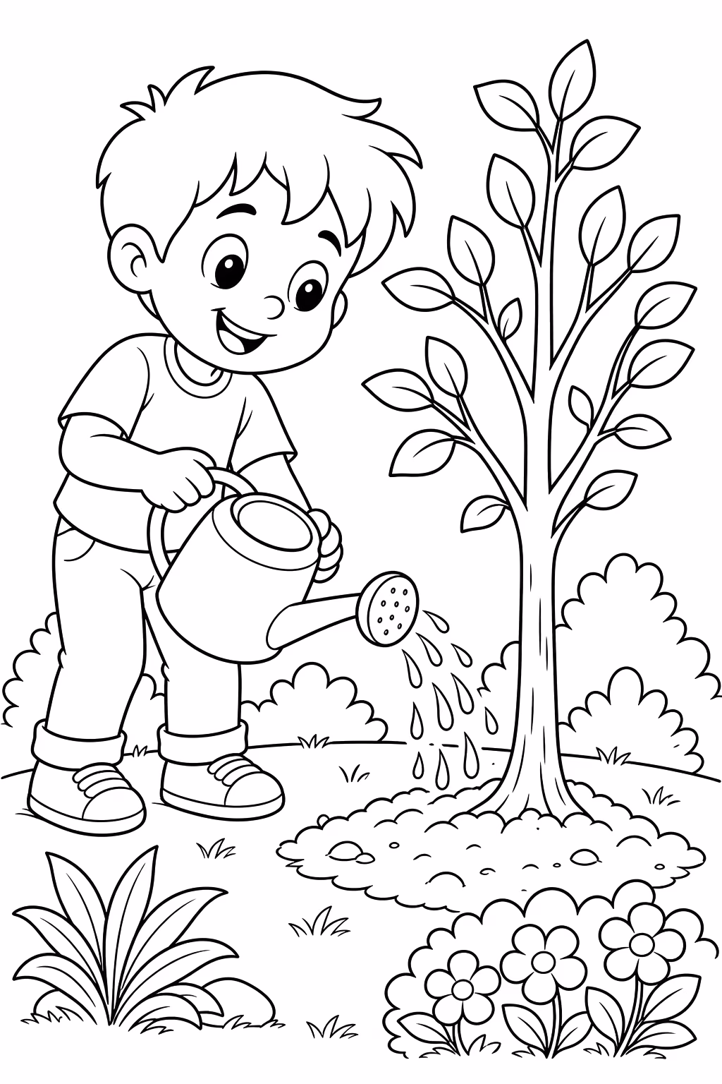 Meio ambiente para colorir — desenho para imprimir