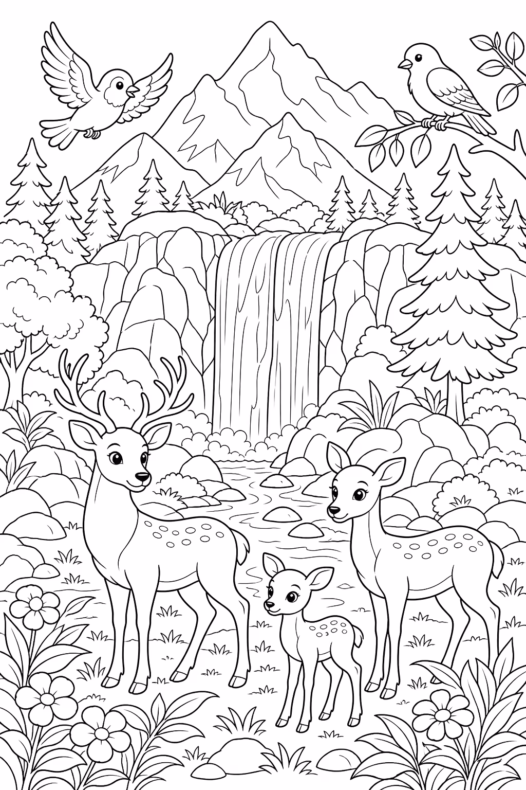 Meio ambiente para colorir — desenho para imprimir