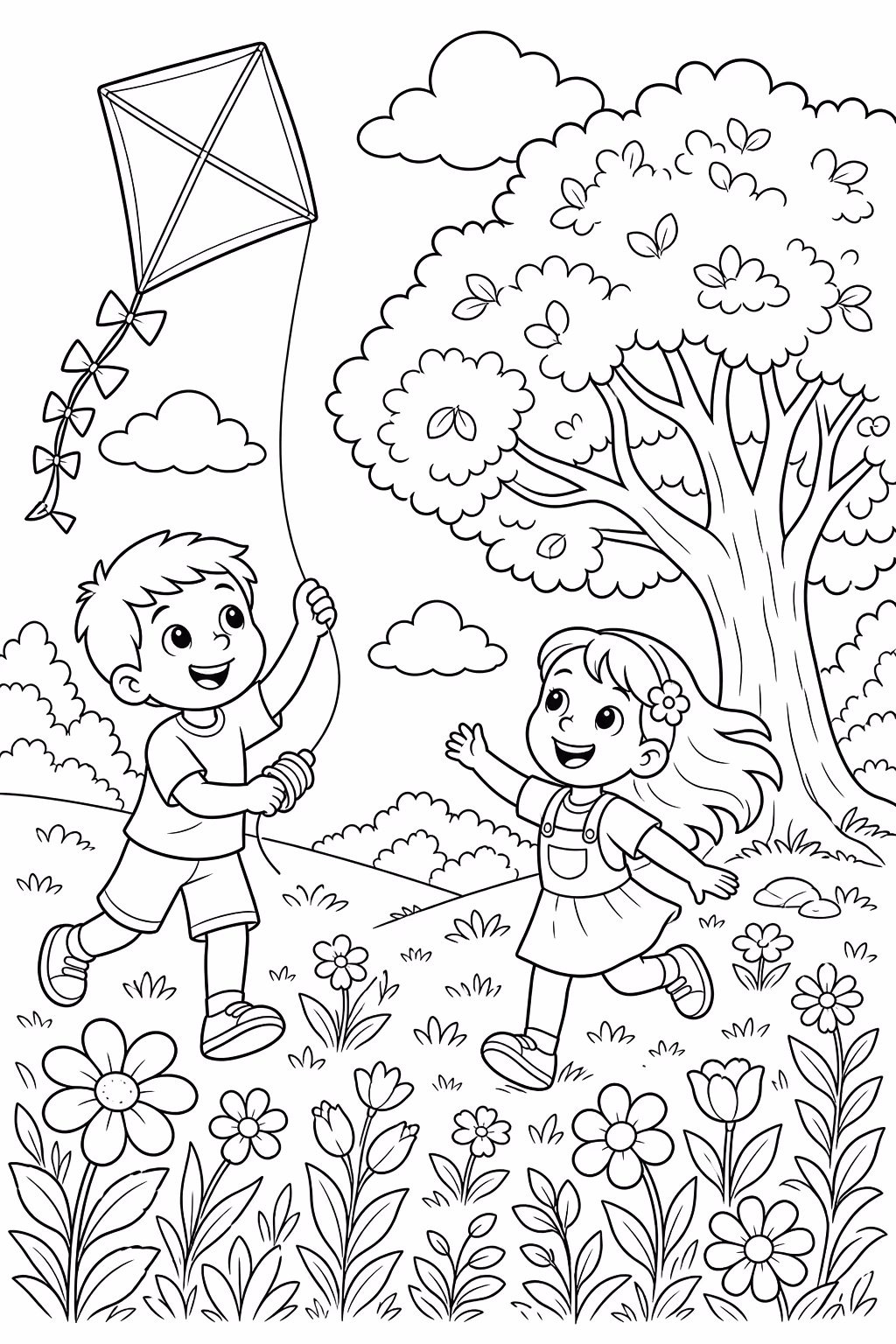 Meio ambiente para colorir — desenho para imprimir
