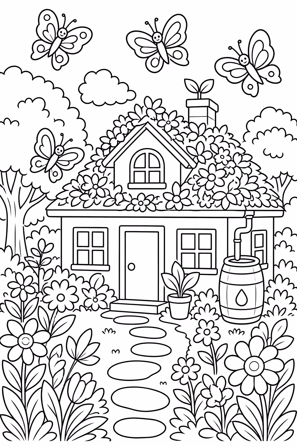 Meio ambiente para colorir — desenho para imprimir