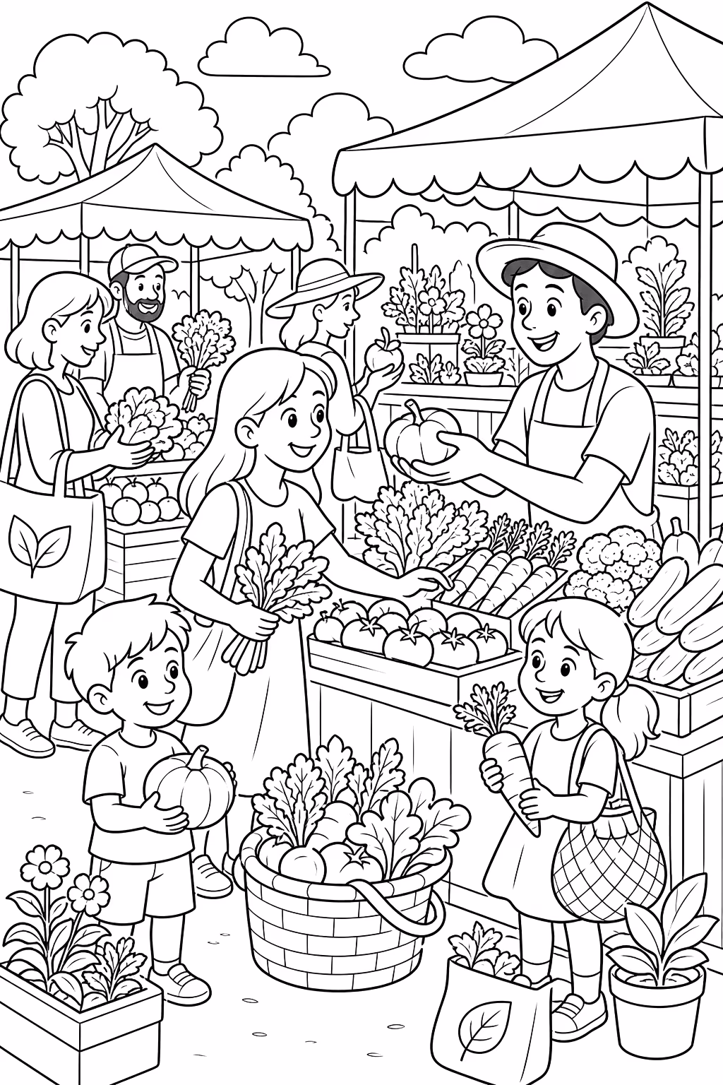 Meio ambiente para colorir — desenho para imprimir