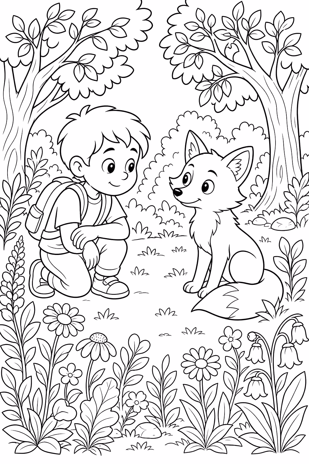 Meio ambiente para colorir — desenho para imprimir