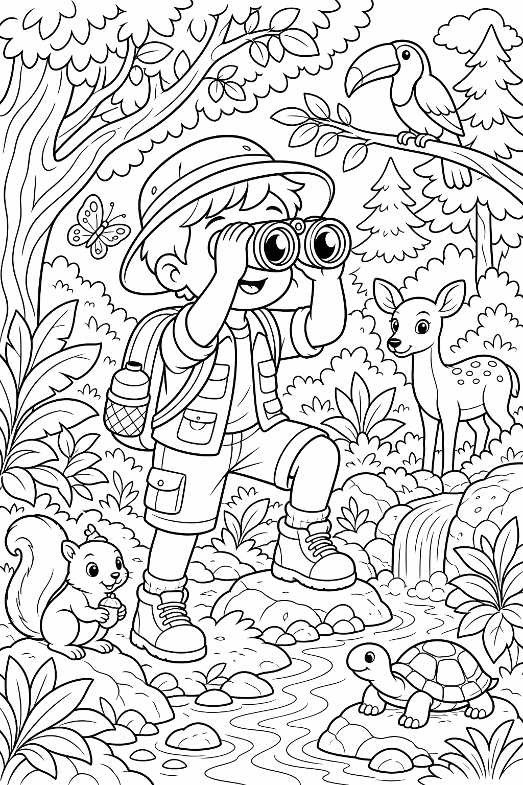 Meio ambiente para colorir — desenho para imprimir