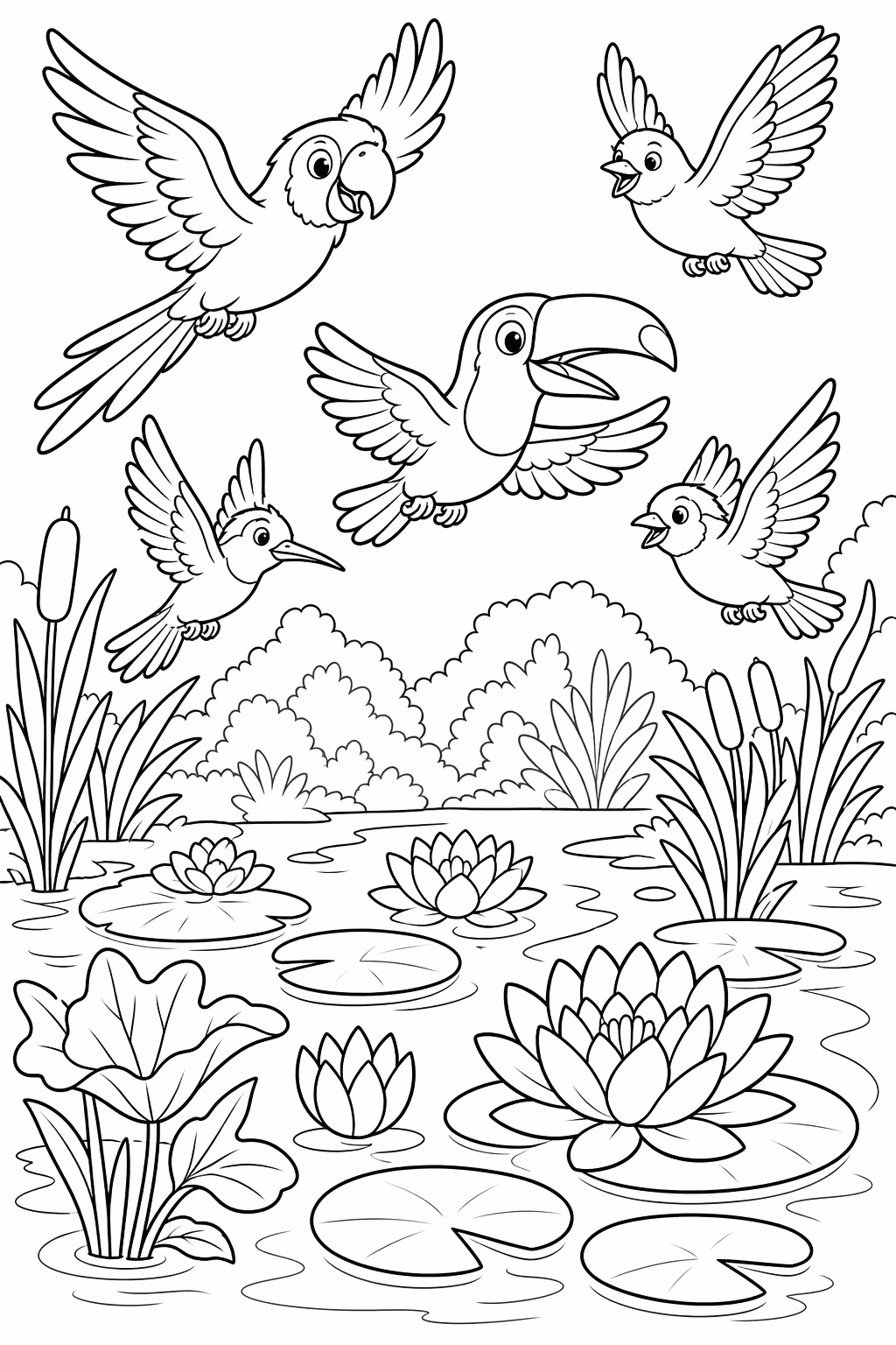 Meio ambiente para colorir — desenho para imprimir