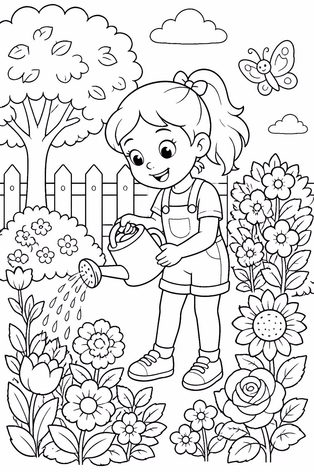Meio ambiente para colorir — desenho para imprimir