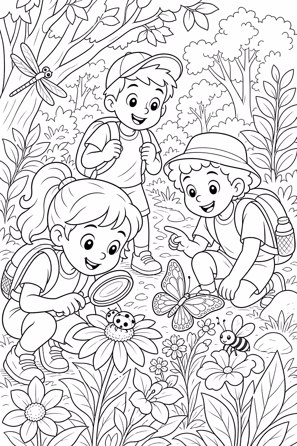 Meio ambiente para colorir — desenho para imprimir
