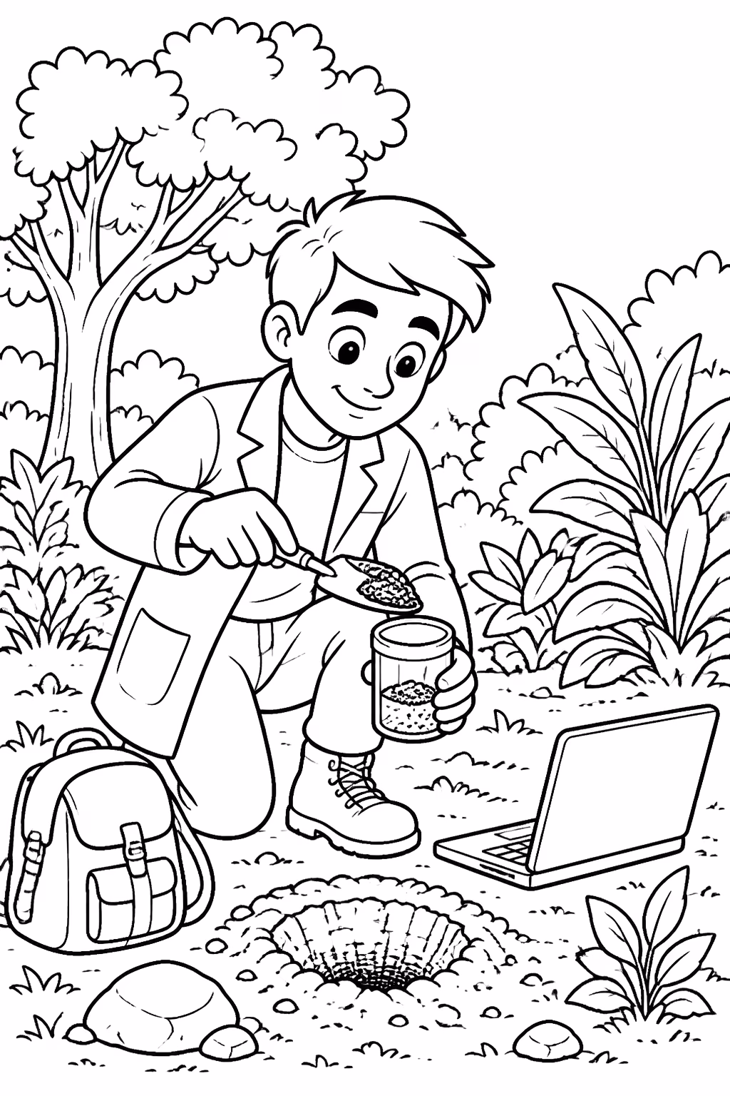 Meio ambiente para colorir — desenho para imprimir