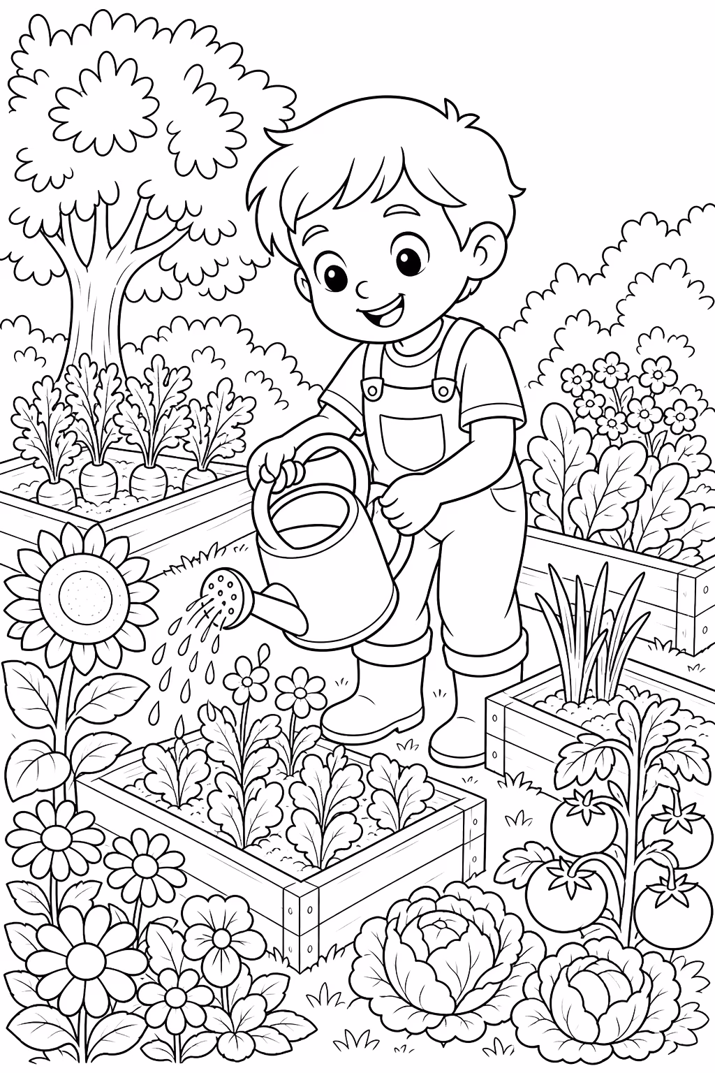 Meio ambiente para colorir — desenho para imprimir