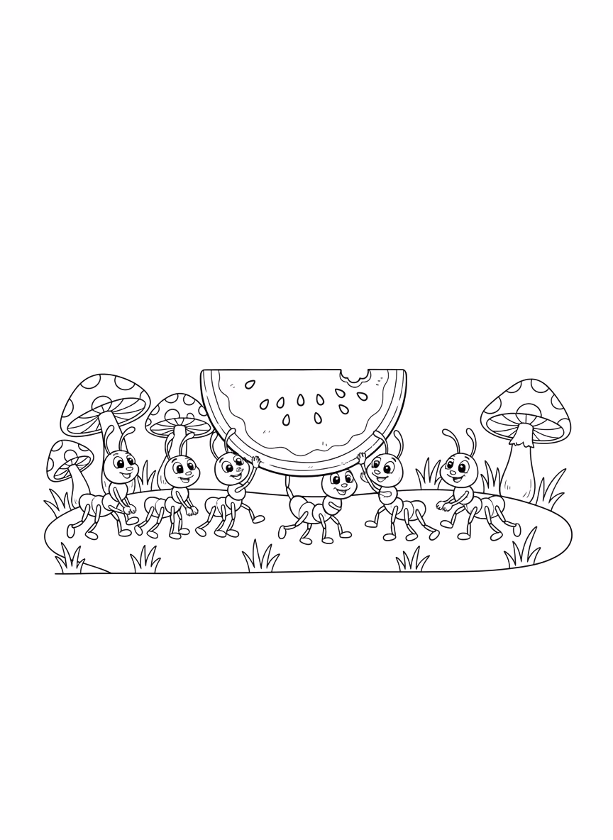 Melancia para colorir — desenho para imprimir