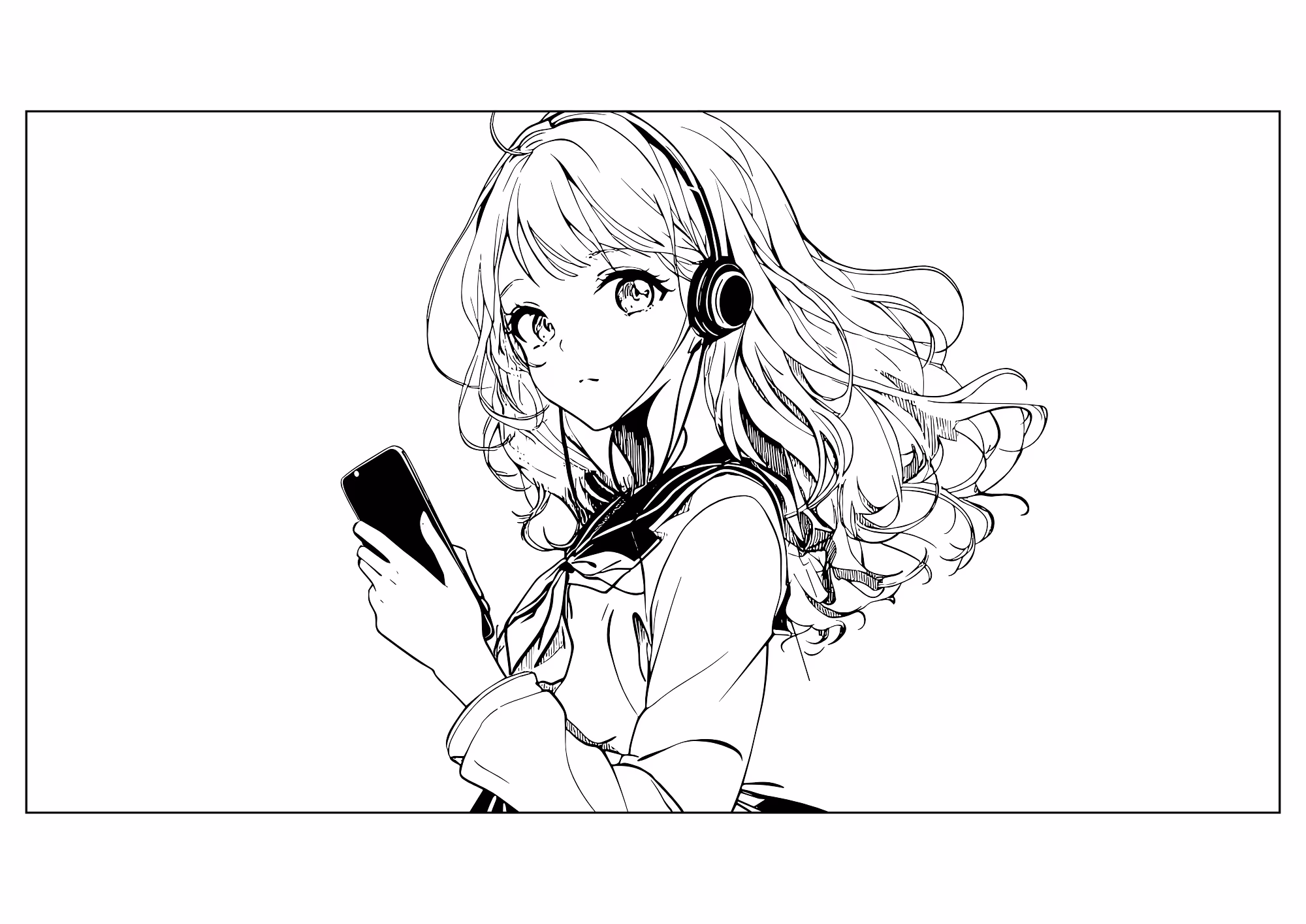 Meninas para colorir — desenho para imprimir