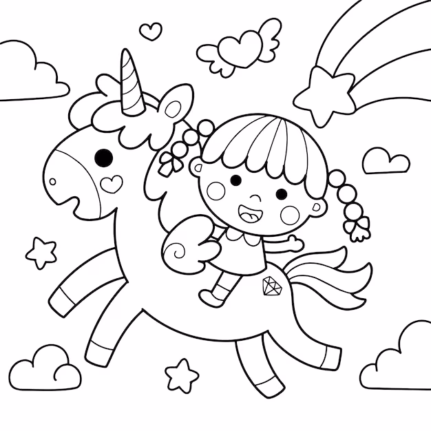 Meninas para colorir — desenho para imprimir
