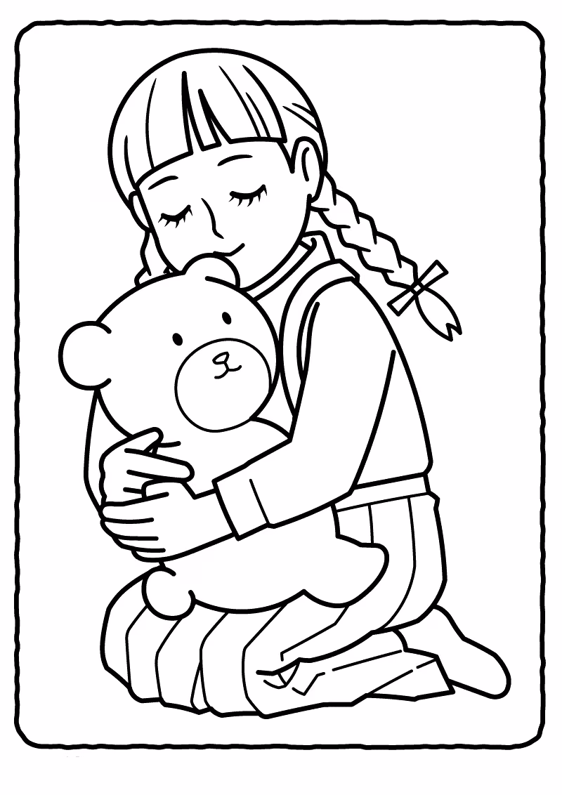 Meninas para colorir — desenho para imprimir