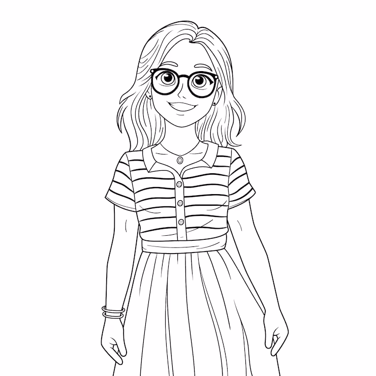 Meninas para colorir — desenho para imprimir