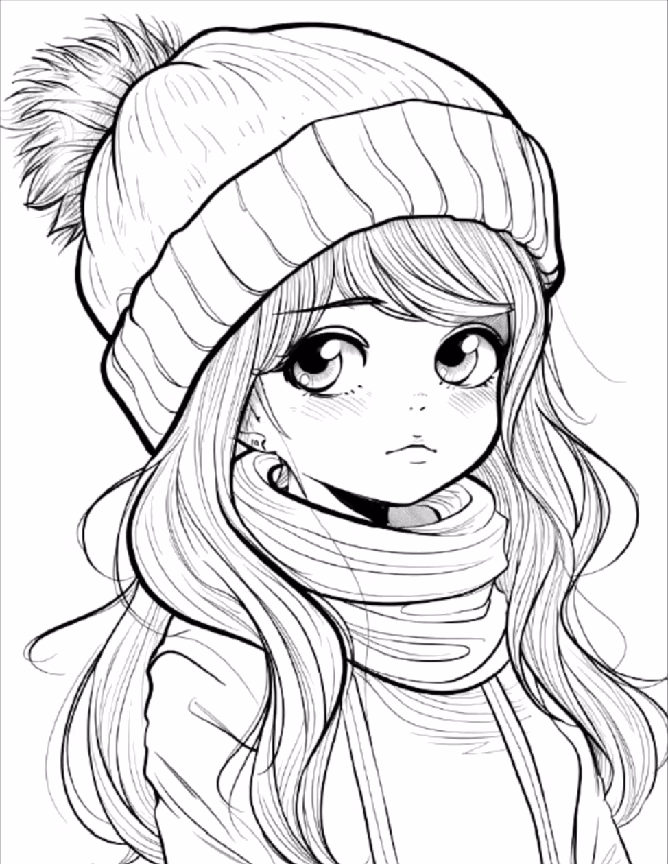 Meninas para colorir — desenho para imprimir