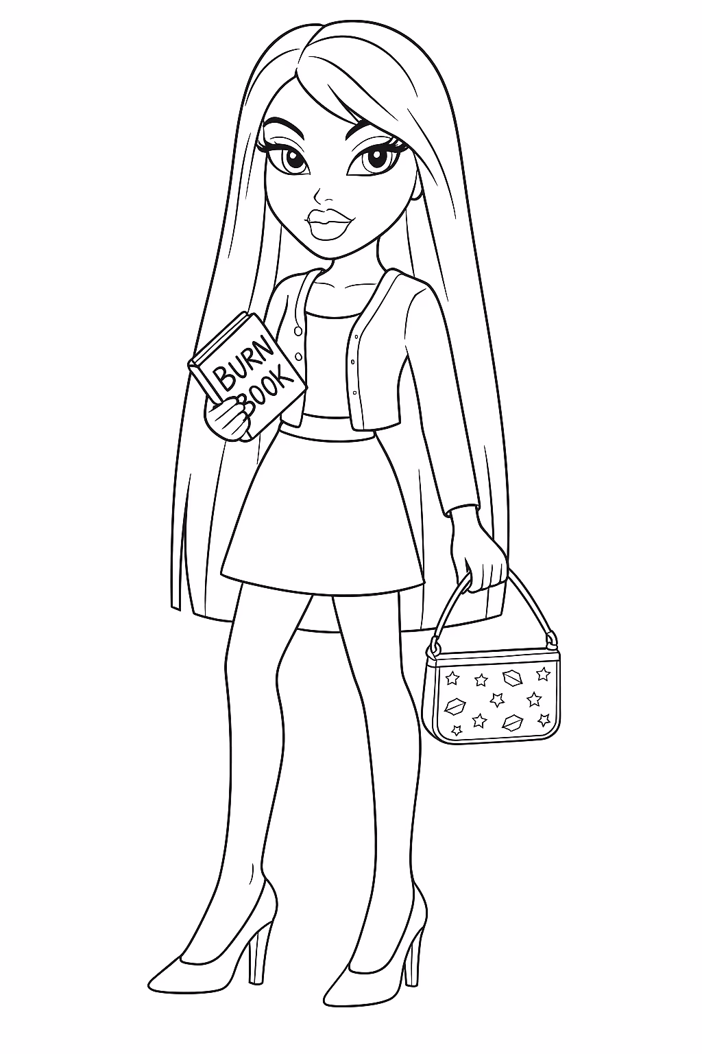 Meninas para colorir — desenho para imprimir
