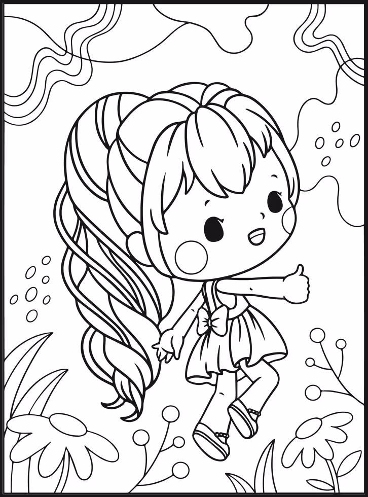 Meninas para colorir — desenho para imprimir