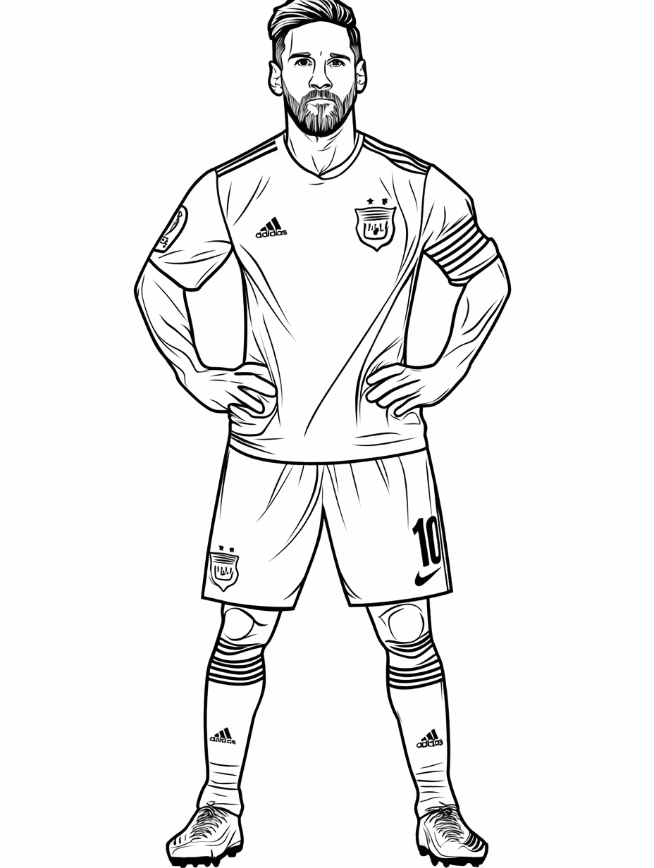 Messi para colorir — desenho para imprimir