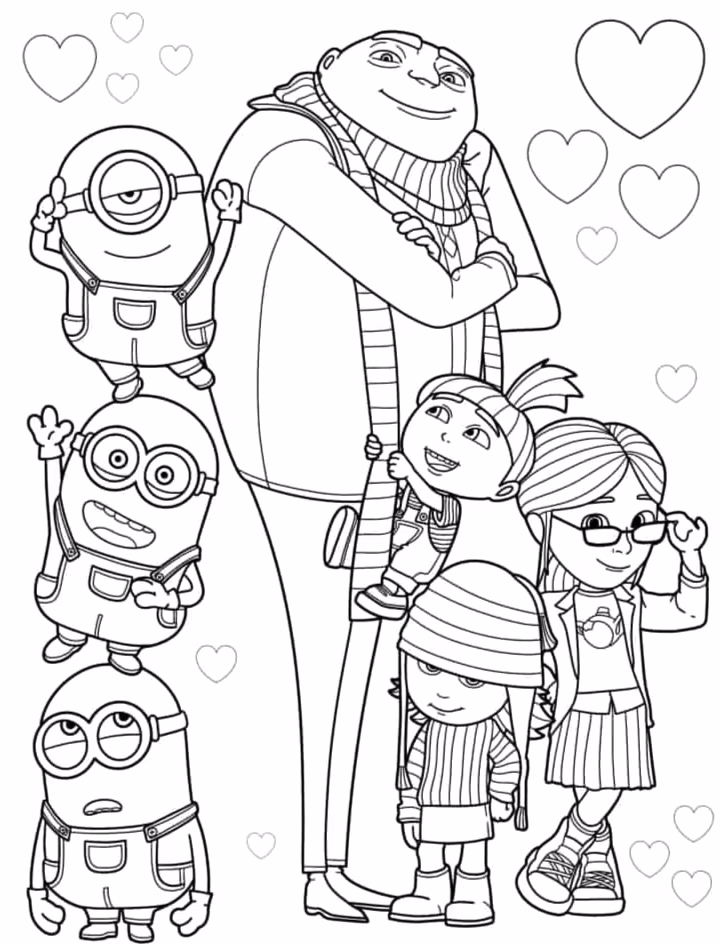 Meu malvado favorito para colorir — desenho para imprimir