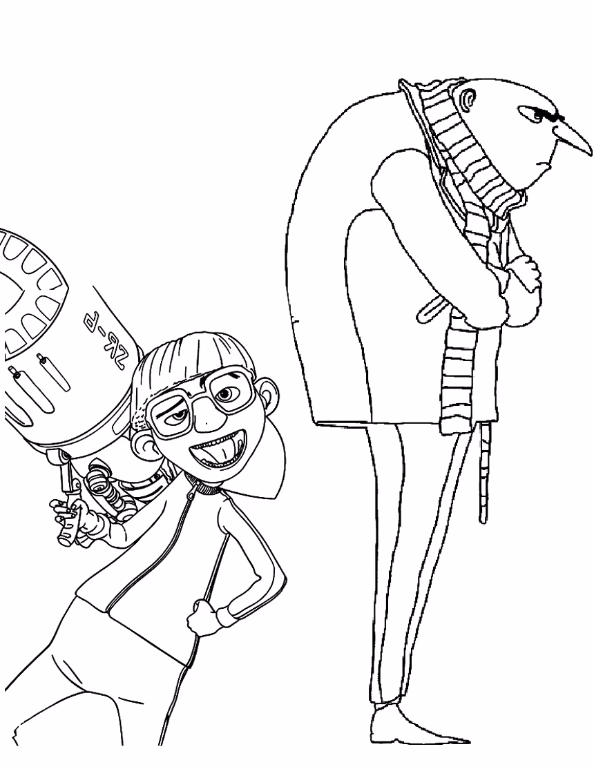 Meu malvado favorito para colorir — desenho para imprimir