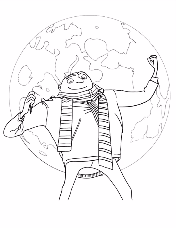 Meu malvado favorito para colorir — desenho para imprimir