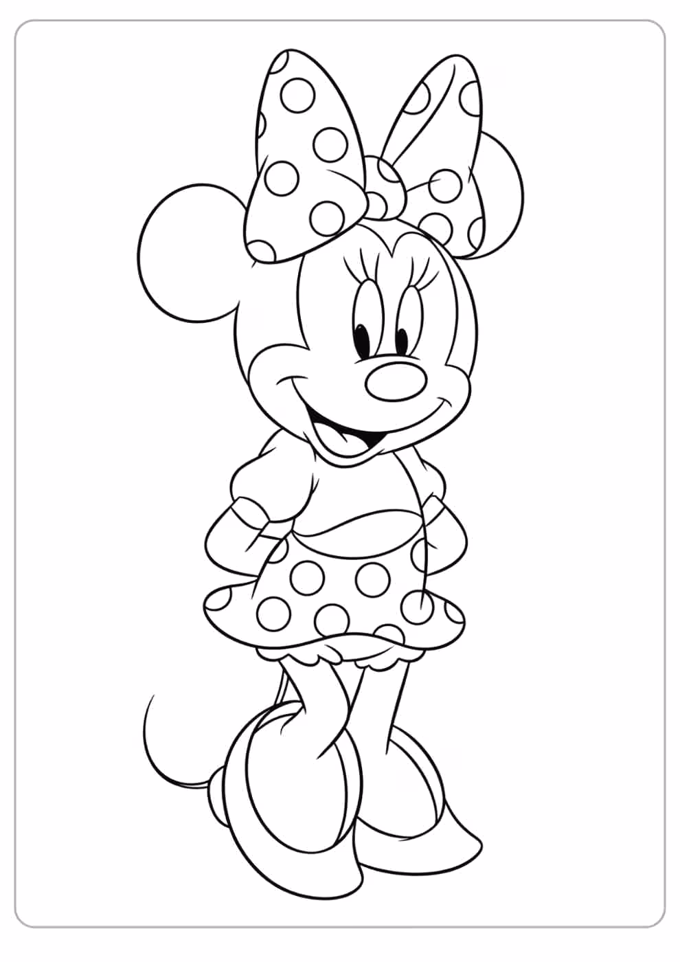 Minnie para colorir — desenho para imprimir