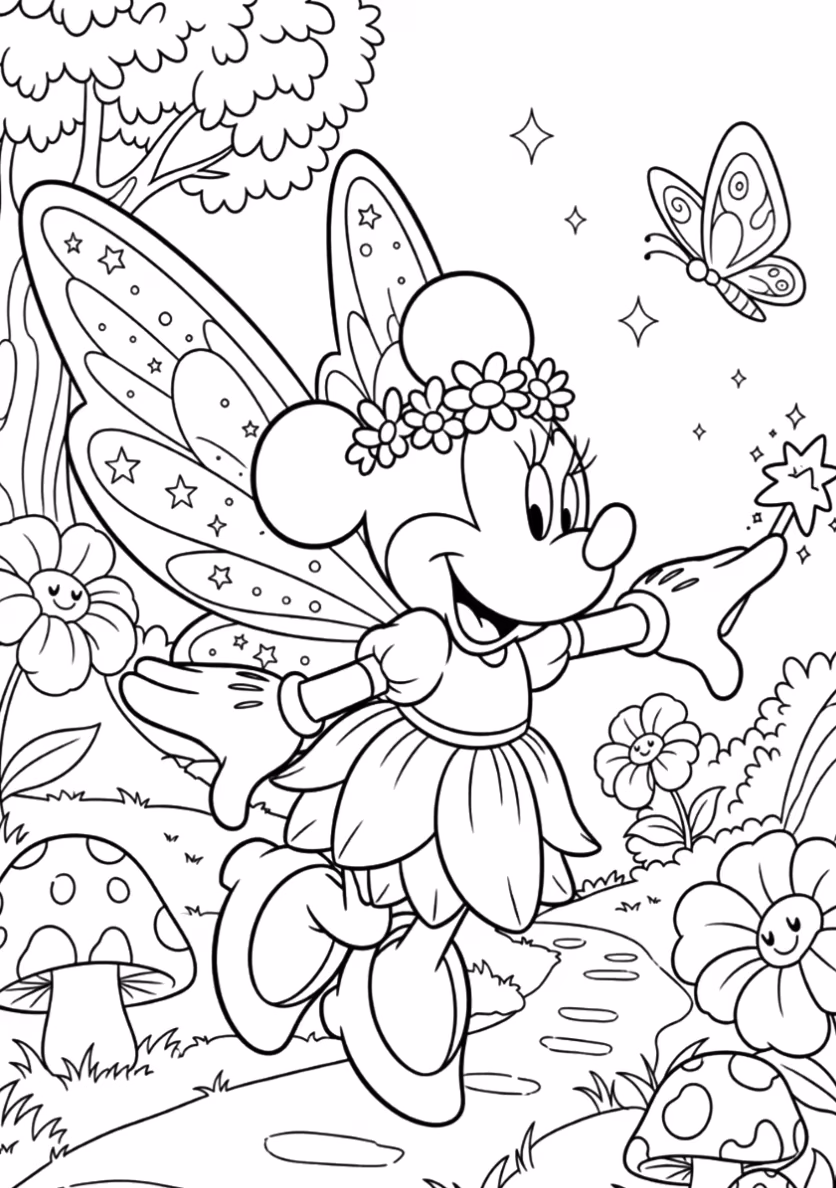 Minnie para colorir — desenho para imprimir