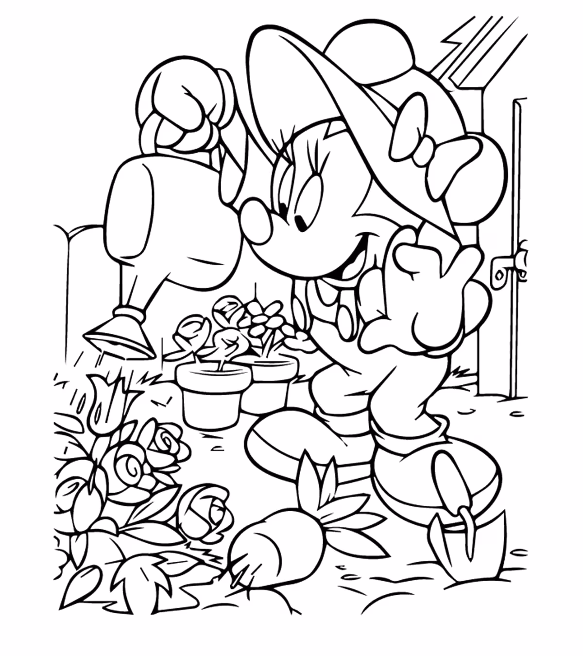 Minnie para colorir — desenho para imprimir