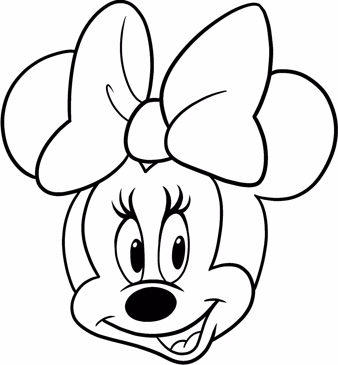 Minnie para colorir — desenho para imprimir