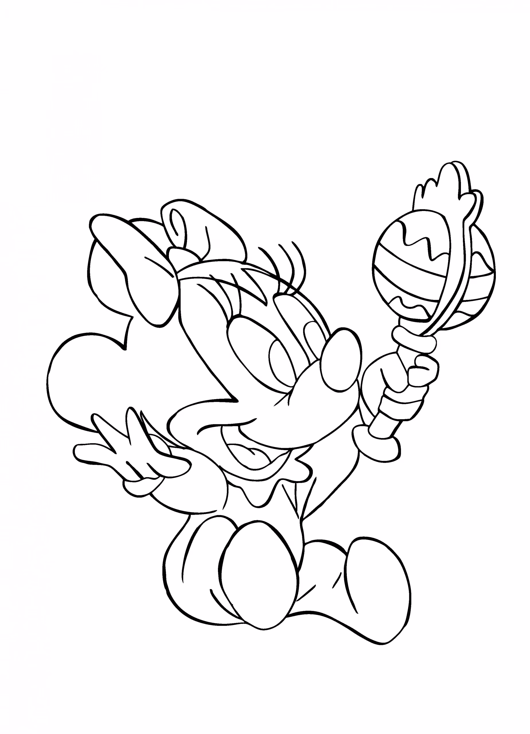 Minnie para colorir — desenho para imprimir